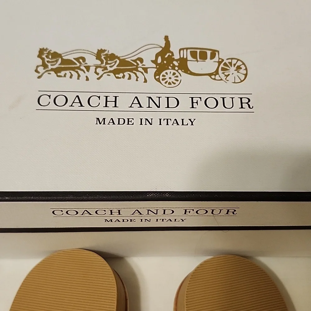 Coach and Four Tan Sandals - Picture 4 of 5